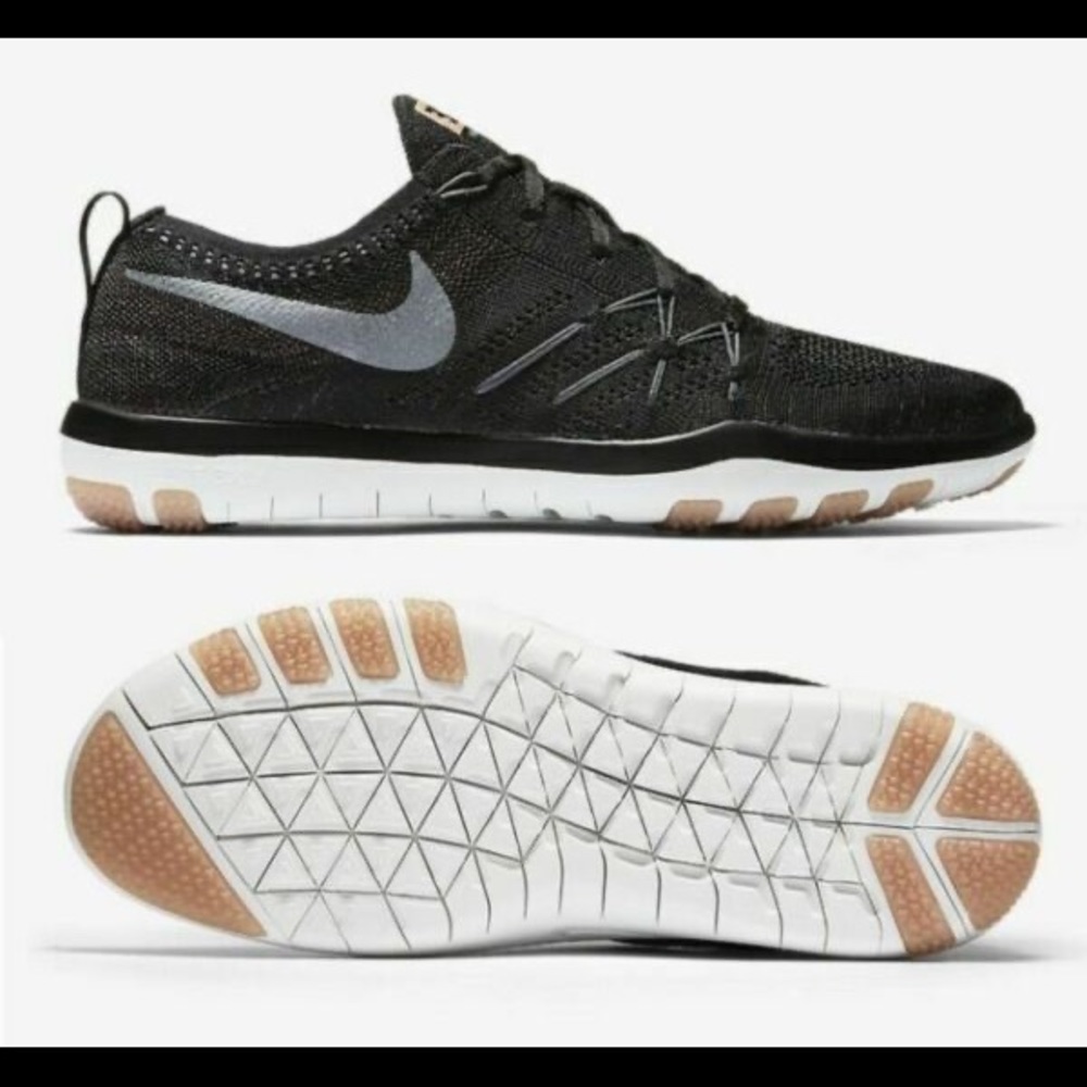 COPY - Nike Free TR Focus Flyknit Training Shoes Black Gold